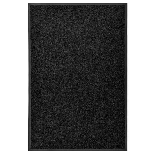 Doormat Washable Black 60x90 cm