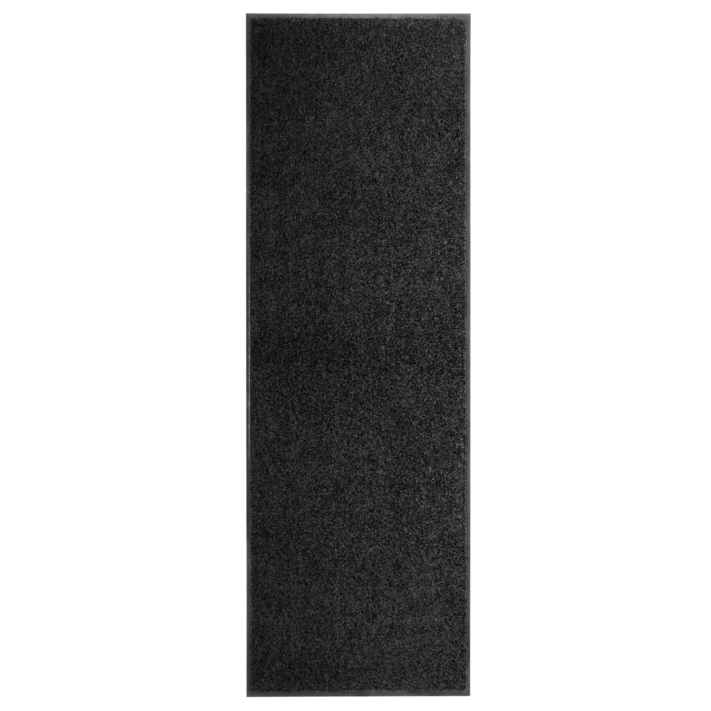 Doormat Washable Black 60x180 cm