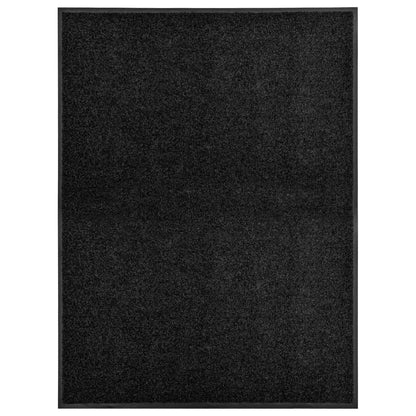 Doormat Washable Black 90x120 cm