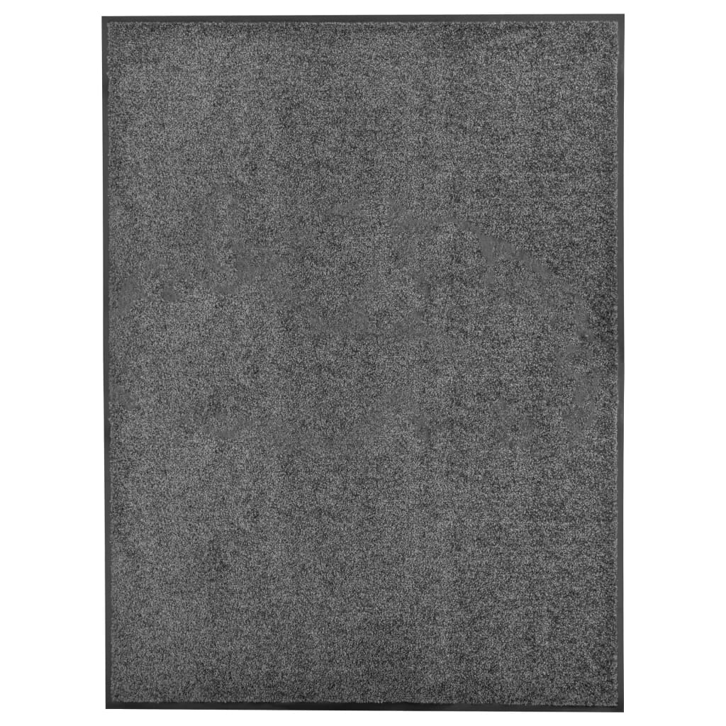 Doormat Washable Anthracite 90x120 cm