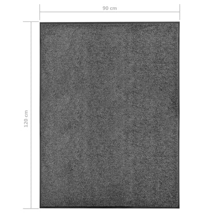 Doormat Washable Anthracite 90x120 cm
