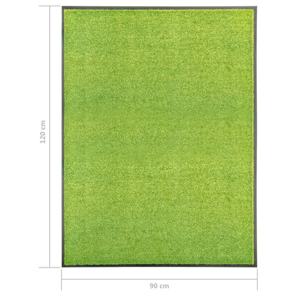 Doormat Washable Green 90x120 cm