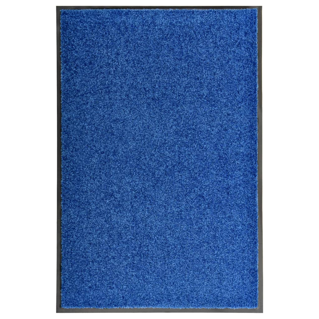 Doormat Washable Blue 60x90 cm