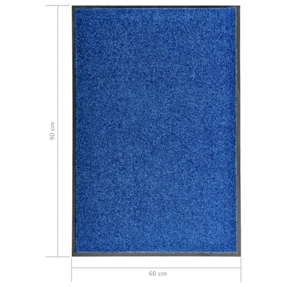 Doormat Washable Blue 60x90 cm