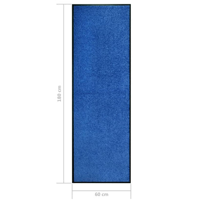 Doormat Washable Blue 60x180 cm