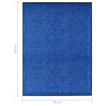 Doormat Washable Blue 90x120 cm