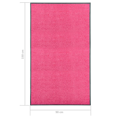 Doormat Washable Pink 90x150 cm