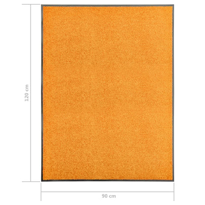 Doormat Washable Orange 90x120 cm