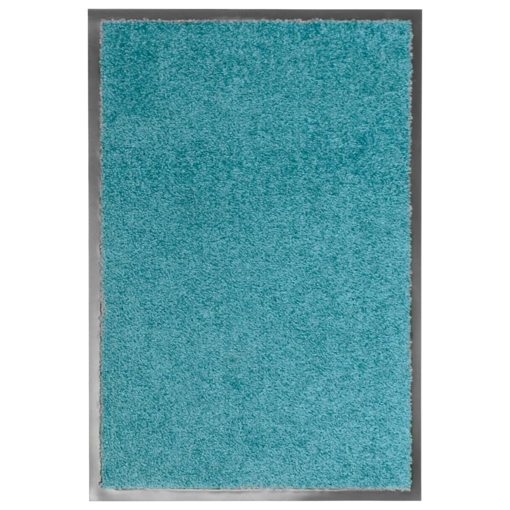 Doormat Washable Cyan 40x60 cm