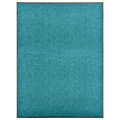Doormat Washable Cyan 90x120 cm