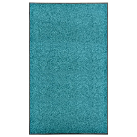 Doormat Washable Cyan 90x150 cm