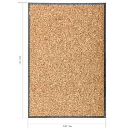 Doormat Washable Cream 60x90 cm