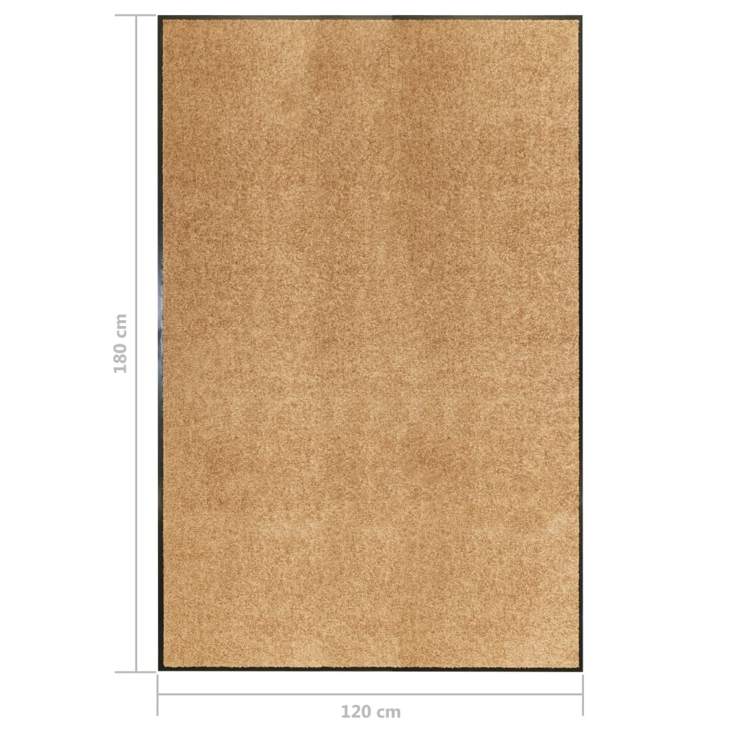 Doormat Washable Cream 120x180 cm