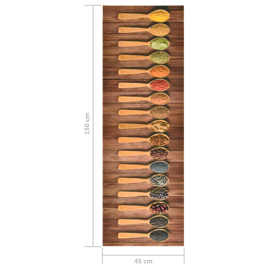 Kitchen Floor Mat Washable Spoon 45x150 cm
