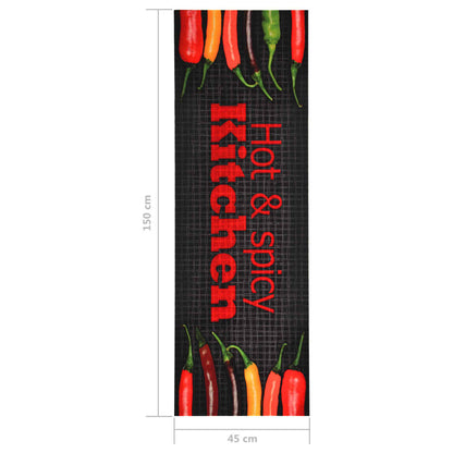 Kitchen Floor Mat Washable Hot&Spicy 45x150 cm