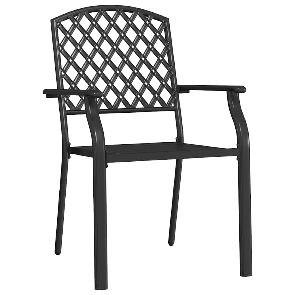 Outdoor Chairs 4 pcs Mesh Design Steel Anthracite