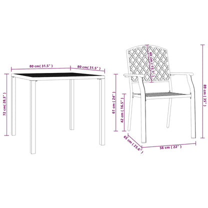 Outdoor Chairs 4 pcs Mesh Design Steel Anthracite