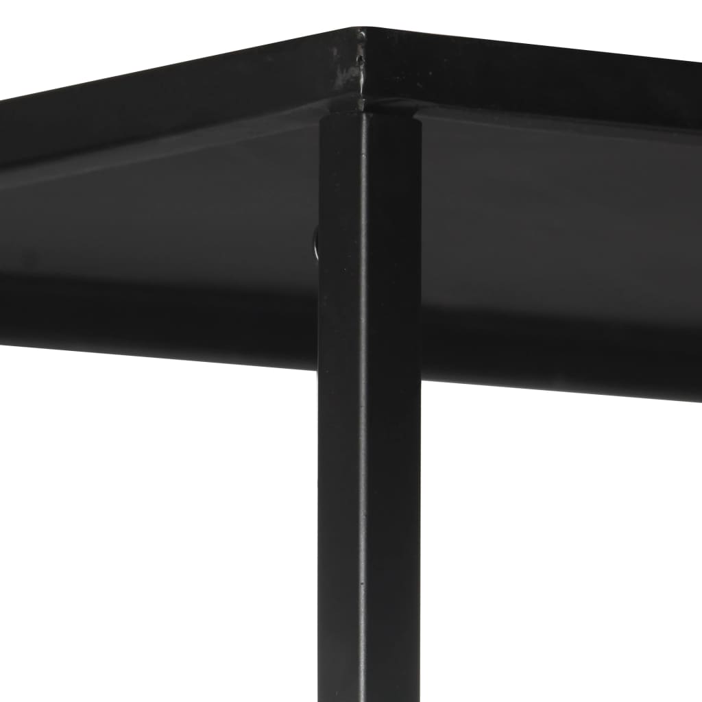 Book Cabinet 60x35x180 cm Rough Mango Wood & Iron