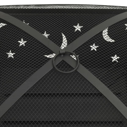 Fire Pit with Poker 62 cm XXL Steel