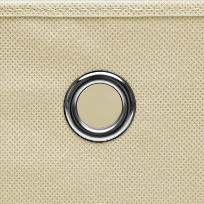 Storage Boxes 4 pcs Non-woven Fabric 28x28x28 cm Cream