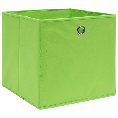 Storage Boxes 10 pcs Non-woven Fabric 28x28x28 cm Green
