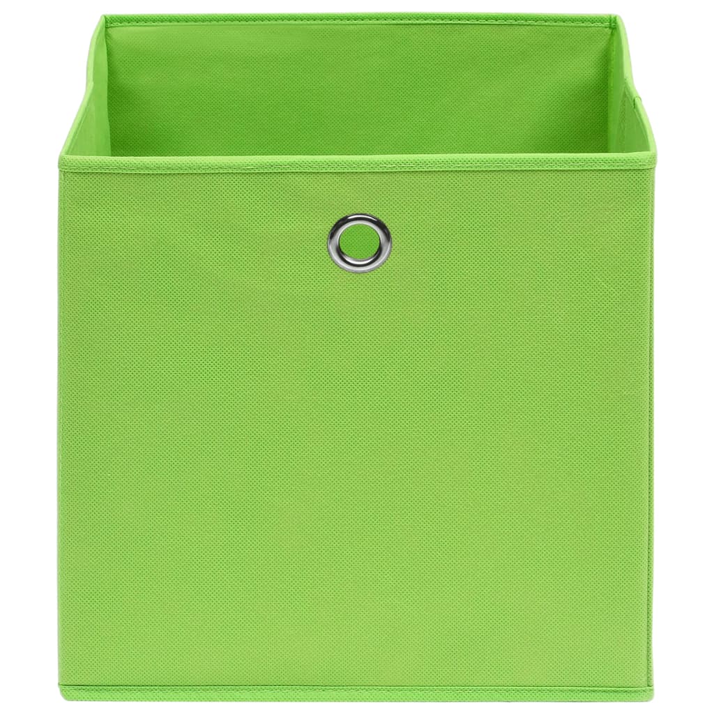 Storage Boxes 10 pcs Non-woven Fabric 28x28x28 cm Green