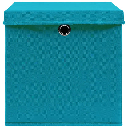 Storage Boxes with Covers 4 pcs 28x28x28 cm Baby Blue