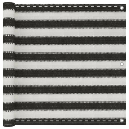 Balcony Screen HDPE 90x500 cm Anthracite and White