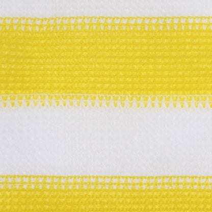 Balcony Screen Yellow and White 120x600 cm HDPE