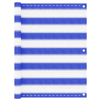 Balcony Screen Blue and White 75x500 cm HDPE