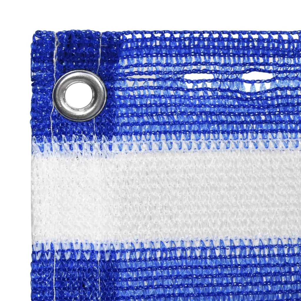 Balcony Screen Blue and White 90x500 cm HDPE