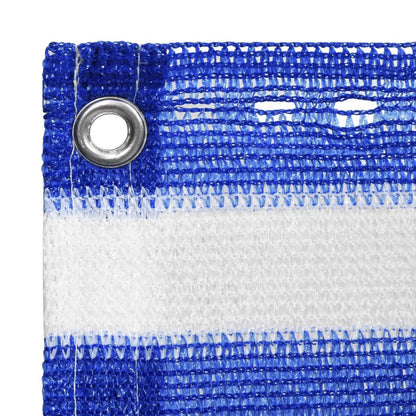 Balcony Screen Blue and White 90x500 cm HDPE