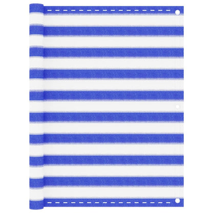 Balcony Screen Blue and White 120x400 cm HDPE
