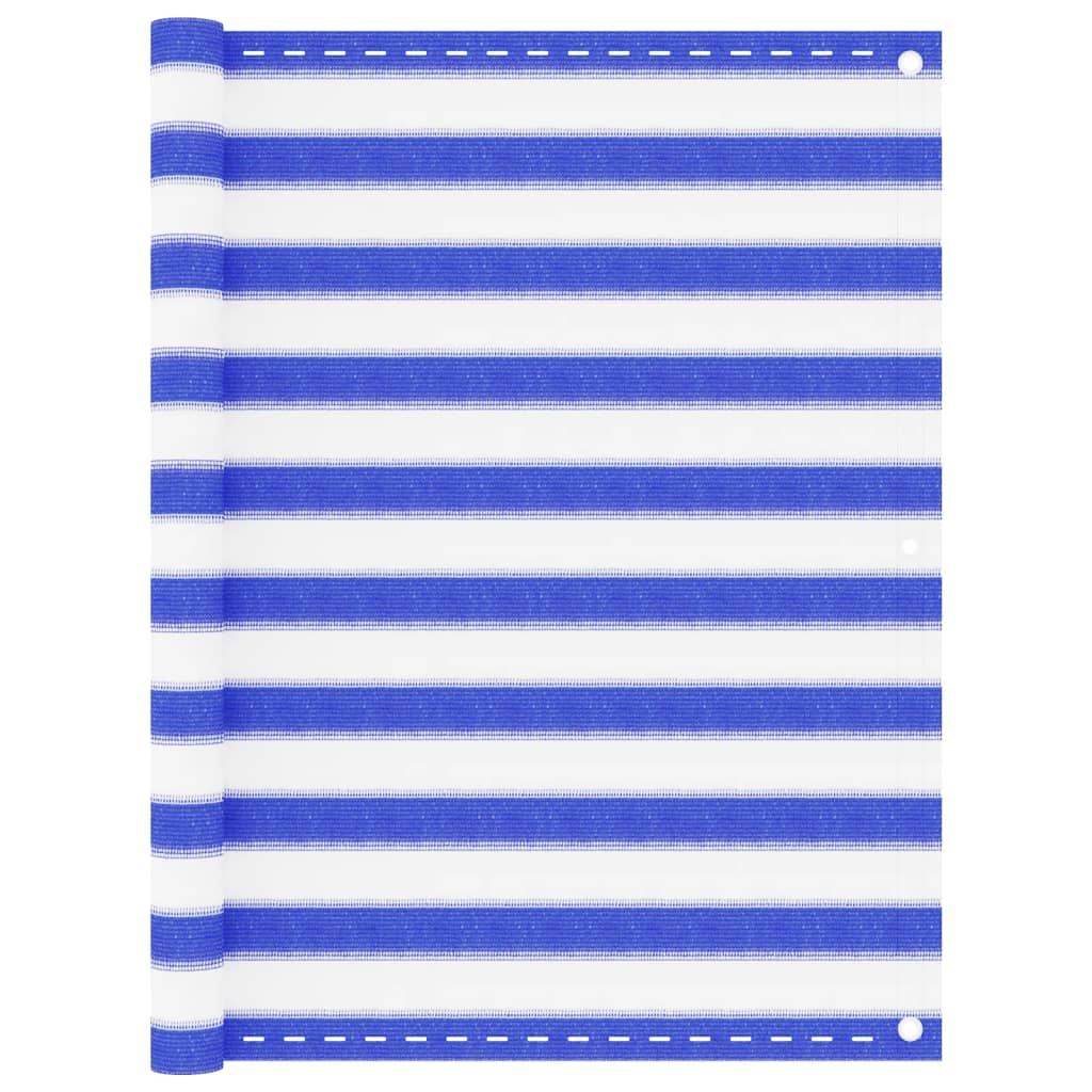 Balcony Screen Blue and White 120x500 cm HDPE