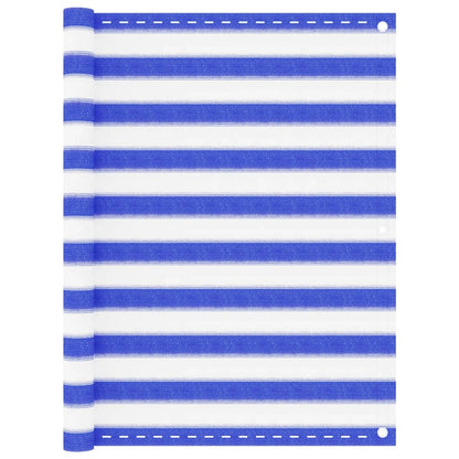 Balcony Screen Blue and White 120x500 cm HDPE