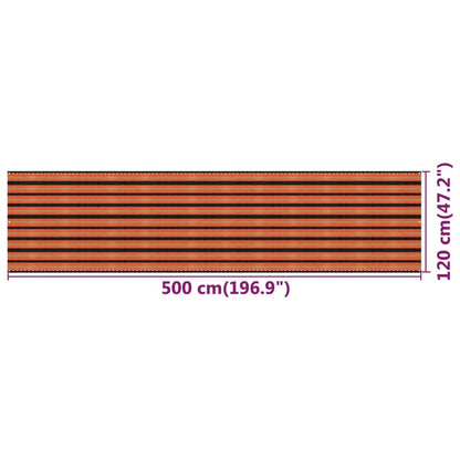 Balcony Screen Multicolour 120x500 cm HDPE
