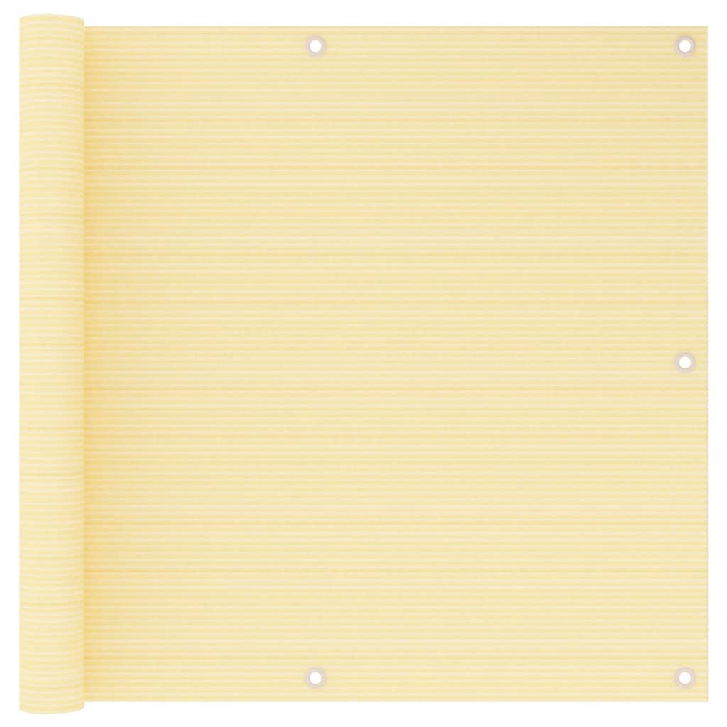 Balcony Screen Beige 90x500 cm HDPE