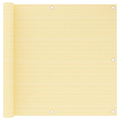 Balcony Screen Beige 90x500 cm HDPE