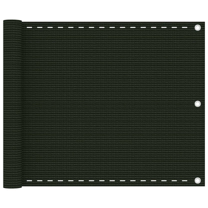 Balcony Screen Dark Green 75x600 cm HDPE