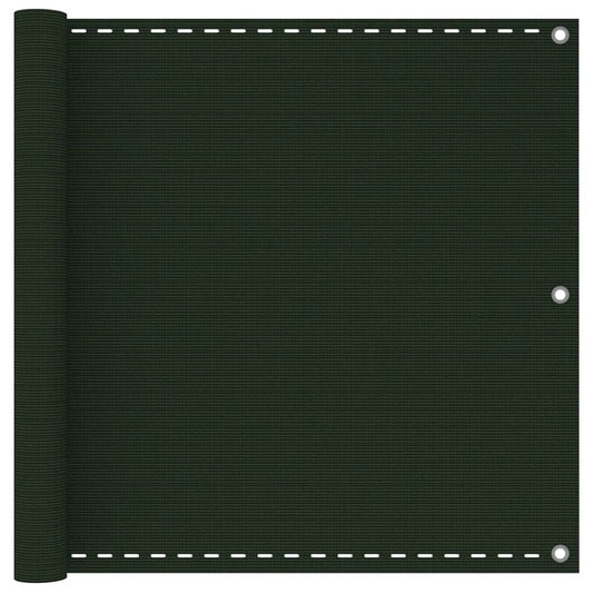 Balcony Screen Dark Green 90x500 cm HDPE