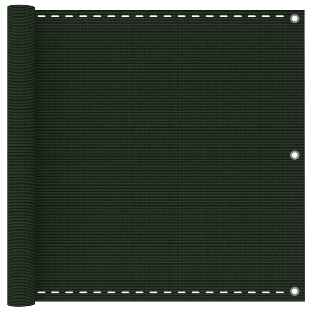 Balcony Screen Dark Green 90x600 cm HDPE