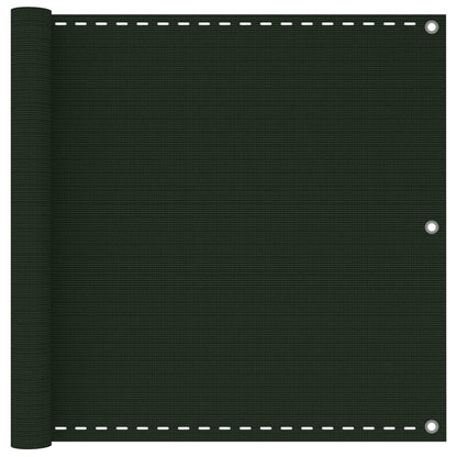 Balcony Screen Dark Green 90x600 cm HDPE