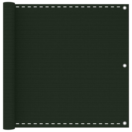 Balcony Screen Dark Green 90x600 cm HDPE
