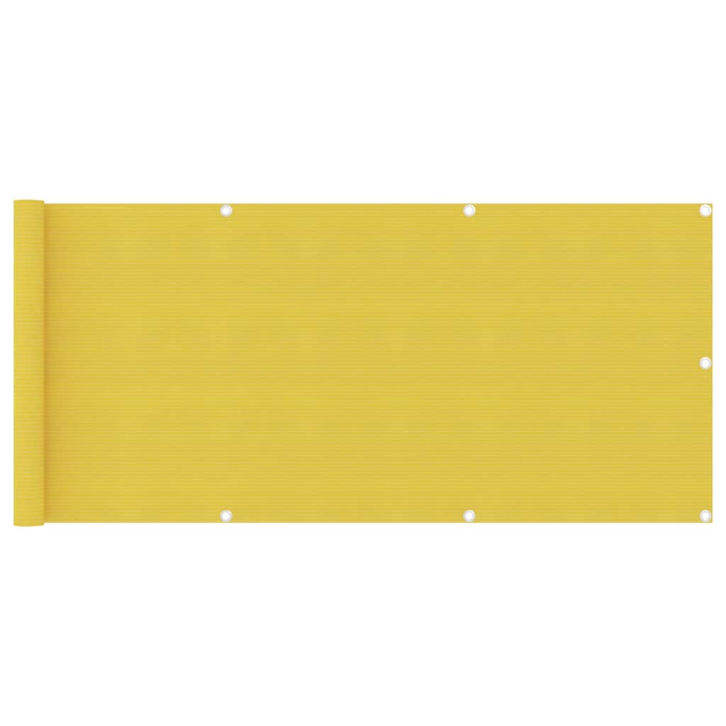 Balcony Screen Yellow 75x400 cm HDPE