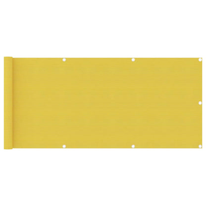 Balcony Screen Yellow 75x400 cm HDPE