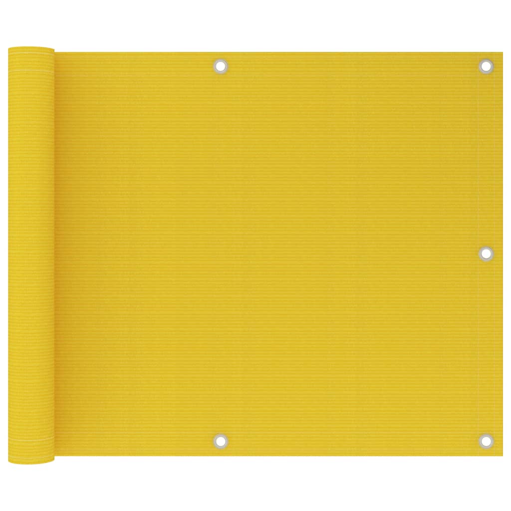 Balcony Screen Yellow 75x600 cm HDPE