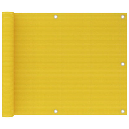 Balcony Screen Yellow 75x600 cm HDPE