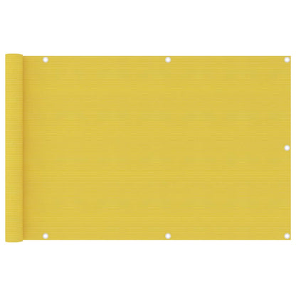 Balcony Screen Yellow 90x400 cm HDPE