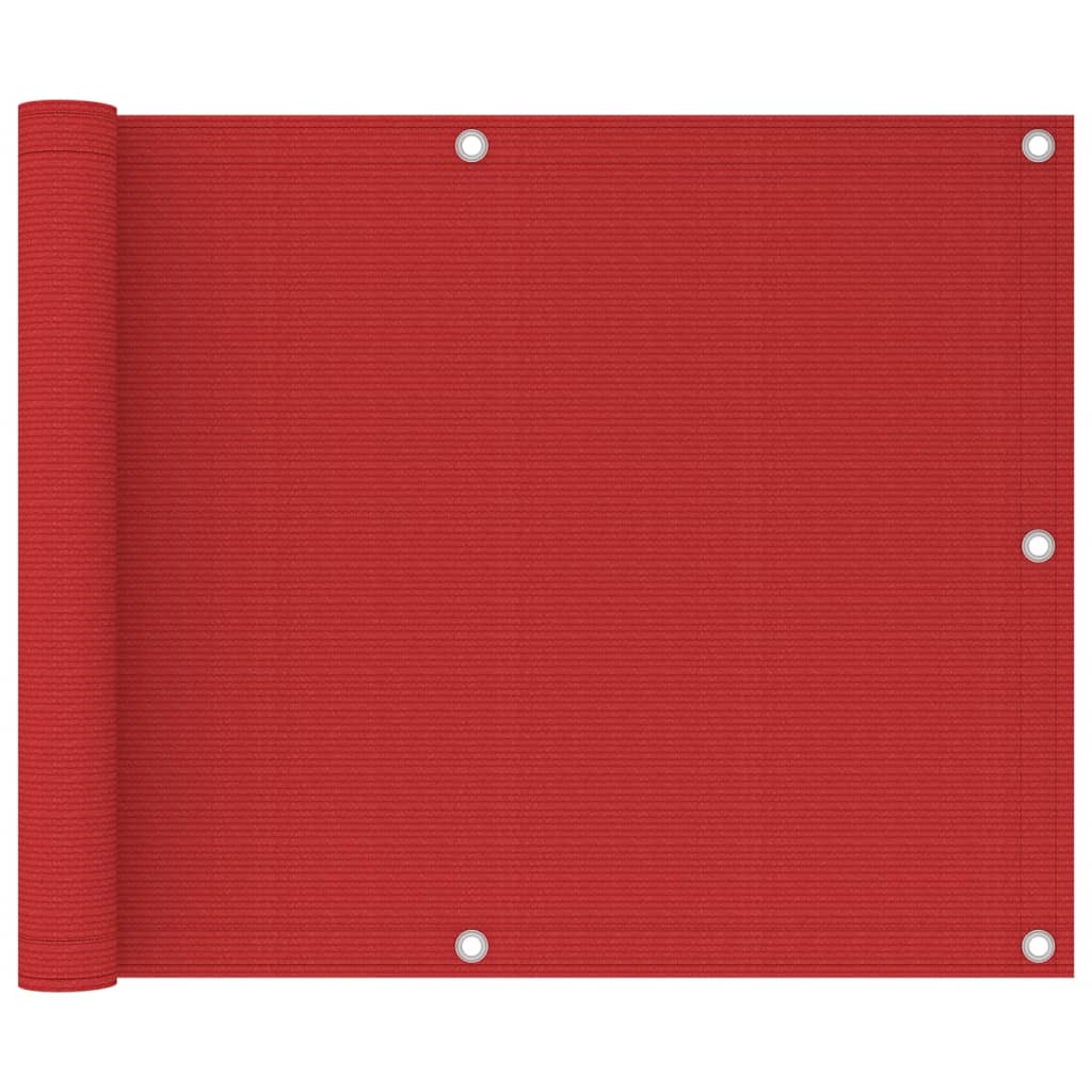 Balcony Screen Red 75x300 cm HDPE