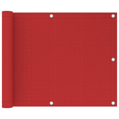 Balcony Screen Red 75x300 cm HDPE